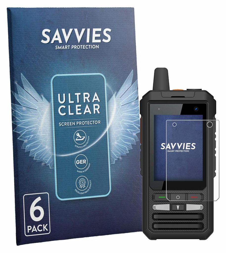 6x Für Uniwa F80S Schutzfolie Savvies Displayschutz Display Schutz Folie Klar Transparent