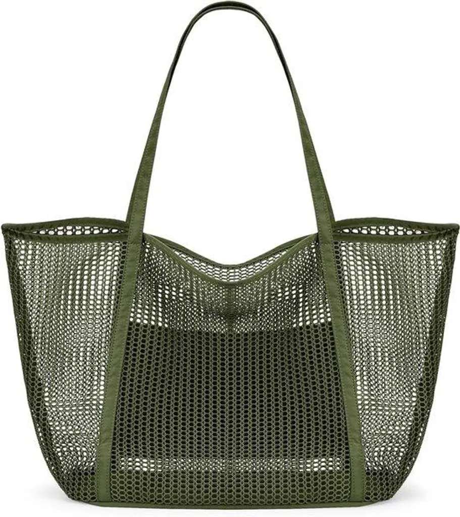 Cabas fourre-tout en maille 27L : Sac bandoulière femme grande taille