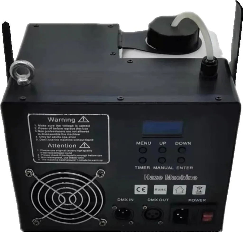 Machine à fumée 500W DMX : fini les réglages complexes avec le menu 6 touches