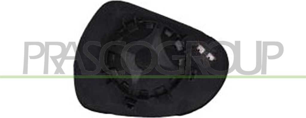 PRASCO Spiegelglas Außenspiegel Rechts passend für PEUGEOT 207 (WA, WC) Unbeheizt PG3207503