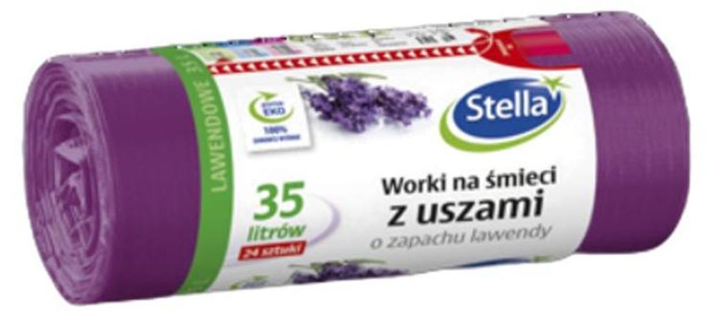 Stella worki na śmieci z uszami lawendowe 35L 24szt. ldpe Zdjęcie produktu 