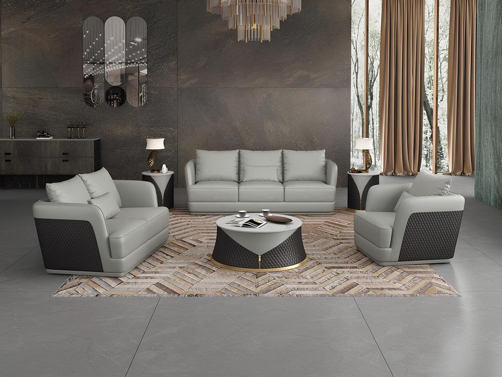 Garnitur 3+2+1 Sitzer Couchtisch Beistelltisch Wohnlandschaft Sofa Couch 5tlg.