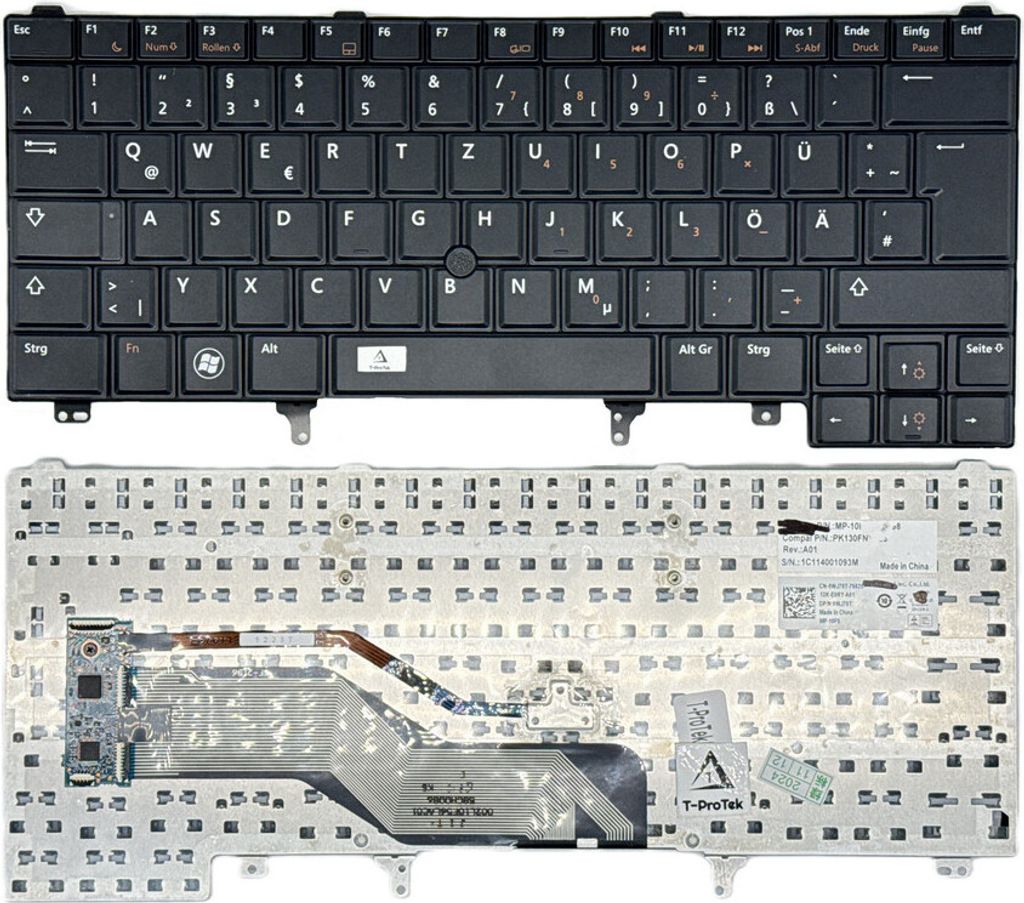 DEUTSCHE - Tastatur Keyboard mit Mausstick, ohne Beleuchtung kompatibel für DELL P/N: 0TMPHN