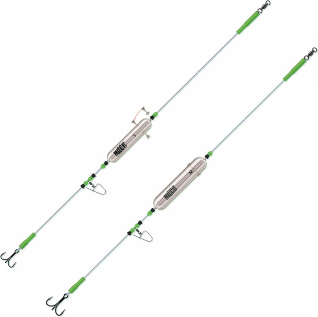MADCAT Adjusta Profi River Rig Nose Clip Treble Transparent # 2/0 20 g Rigs