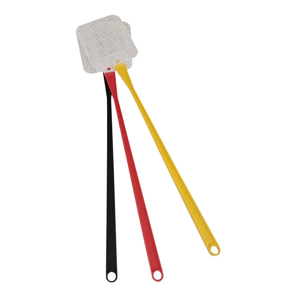 Tapette à mouches à manche ergonomique longue portée couleurs variées