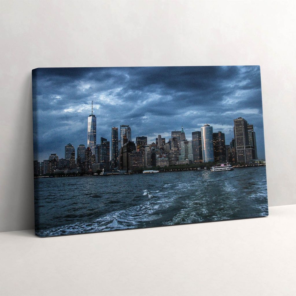 Panorama von New York City – Leinwandbild Wandbild – 30x20 cm – Leinwandbilder – Wandbilder – Schlafzimmer – Flur
