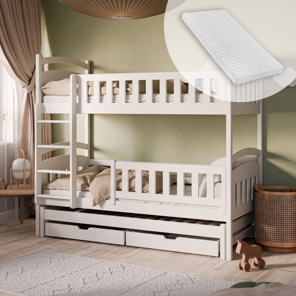 Hochbett 90x200 Etagenbett Kinderbett Jugendbett Stockbett Produktbild 