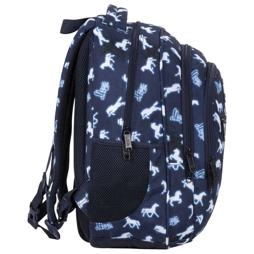 Cartable scolaire chevaux BackUp avec compartiments ergonomiques - 2