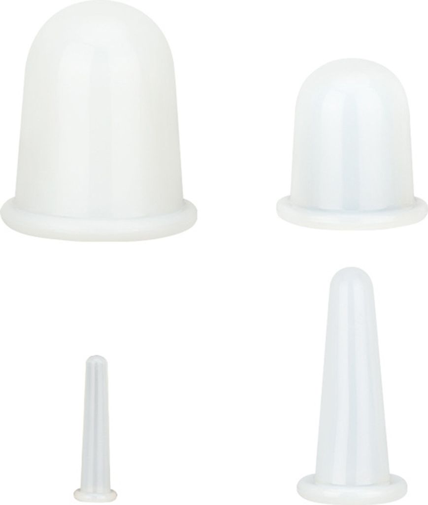 Silikon-Schröpftherapie-Set Silikonbecher zum Schröpfen, Massage, Schröpfen, Set zur Reduzierung von Cellulite, Gesichtskörpermassage(Weiß)