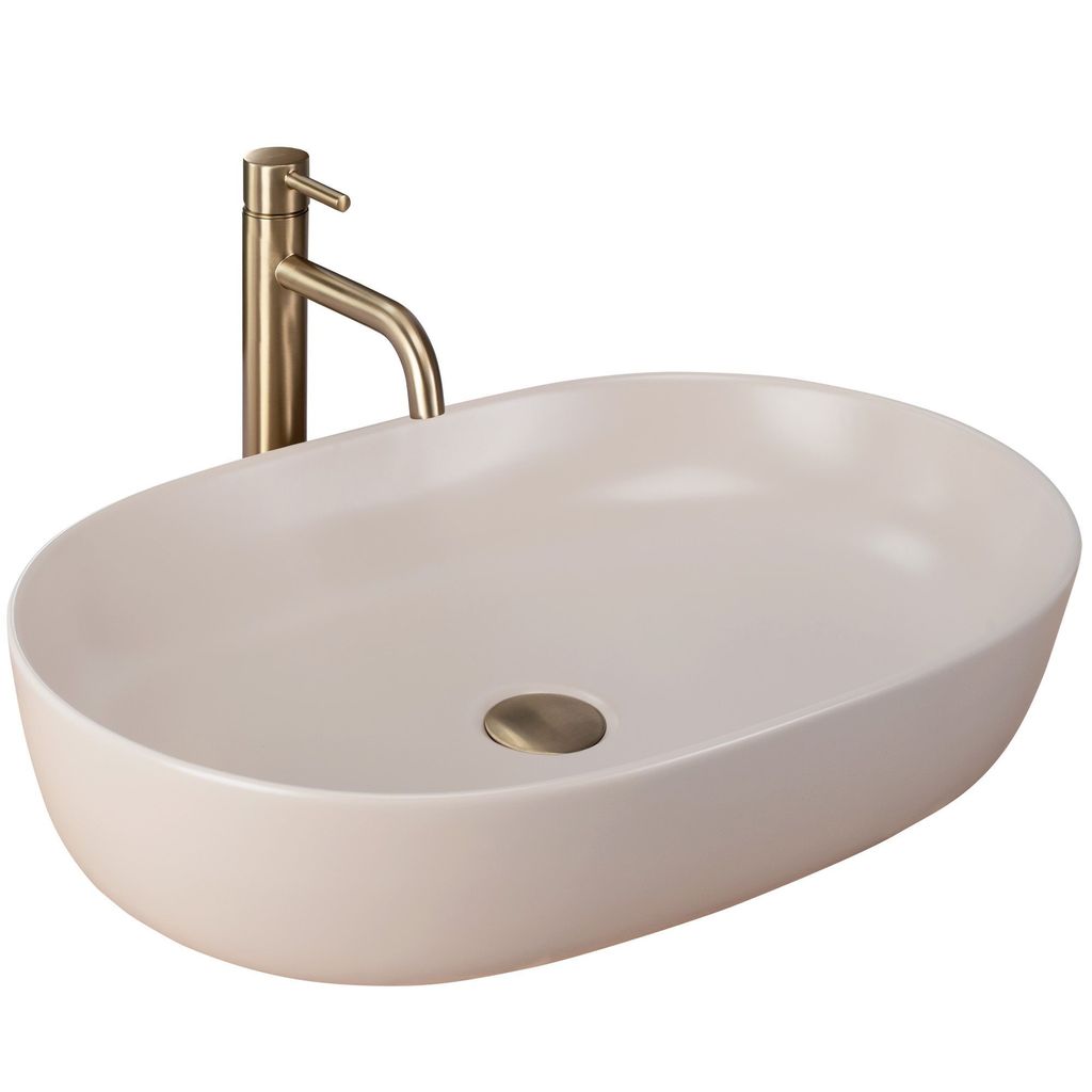 Umywalka nablatowa Rea CLEO 61 BEIGE MATT Zdjęcie produktu 
