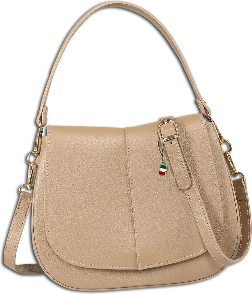 Florence OTF178I3 Borsa Spalla Pelle Taupe | Minimal Design Italiano