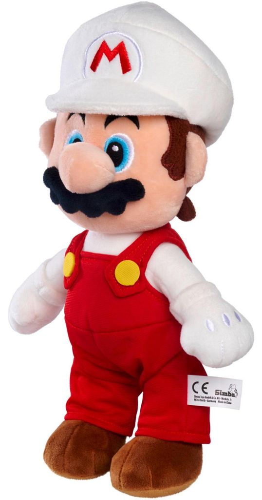Super Mario - Feuer Mario Plüsch (30 cm) Produktbild 
