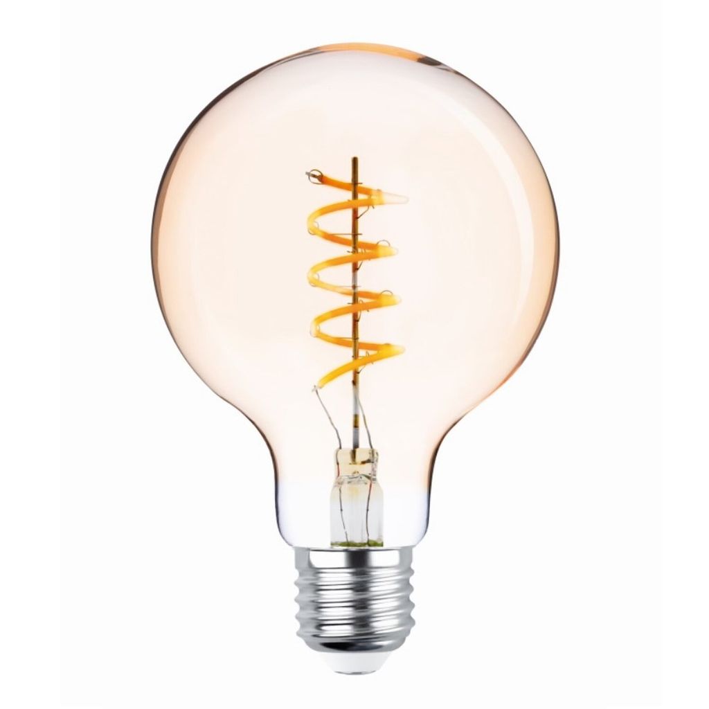 E27 4W LED Filament Lampe Vintage Glühbirne 250 LM Warmweiß 2000K G95 SF Gold 3x Stück
