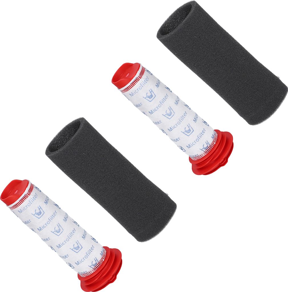 McFilter | Filter-Set waschbar 4-teilig geeignet für Bosch Staubsauger, Alternative für Zentralfilter 00754176 + Filterschaum 00754175