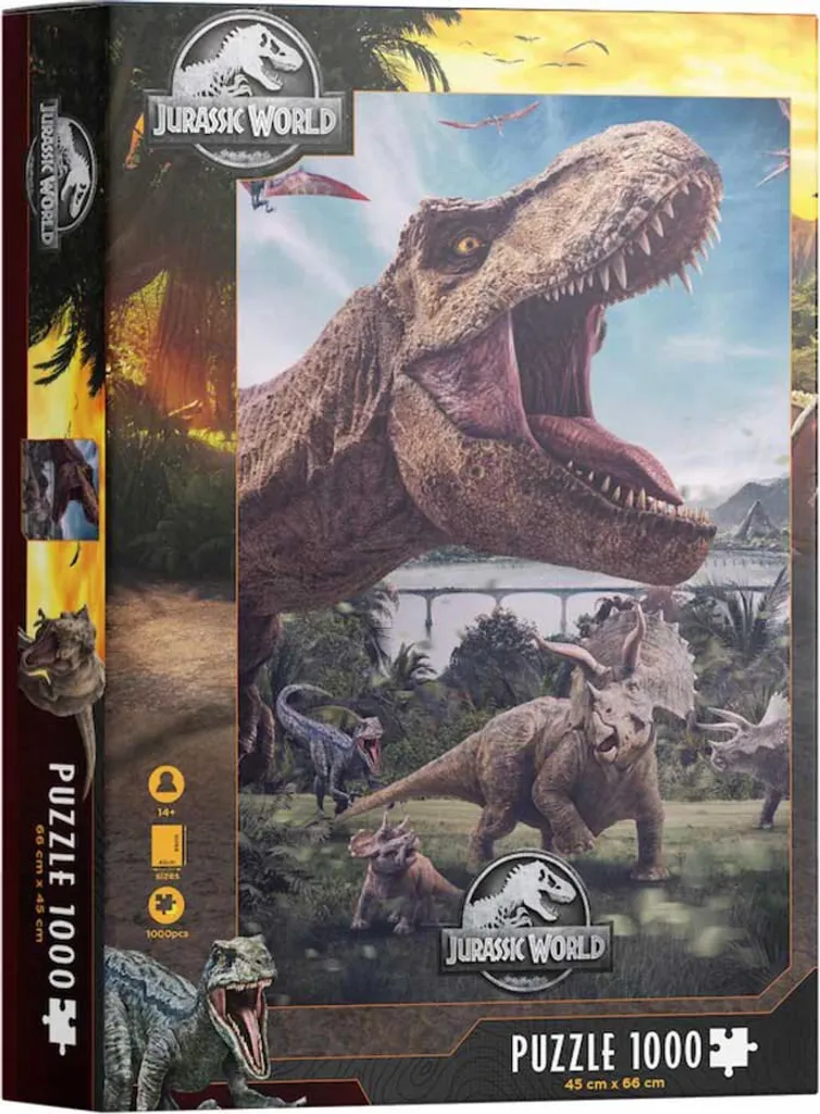 Grand puzzle 1000 pièces dinosaure pour adulte et adolescent