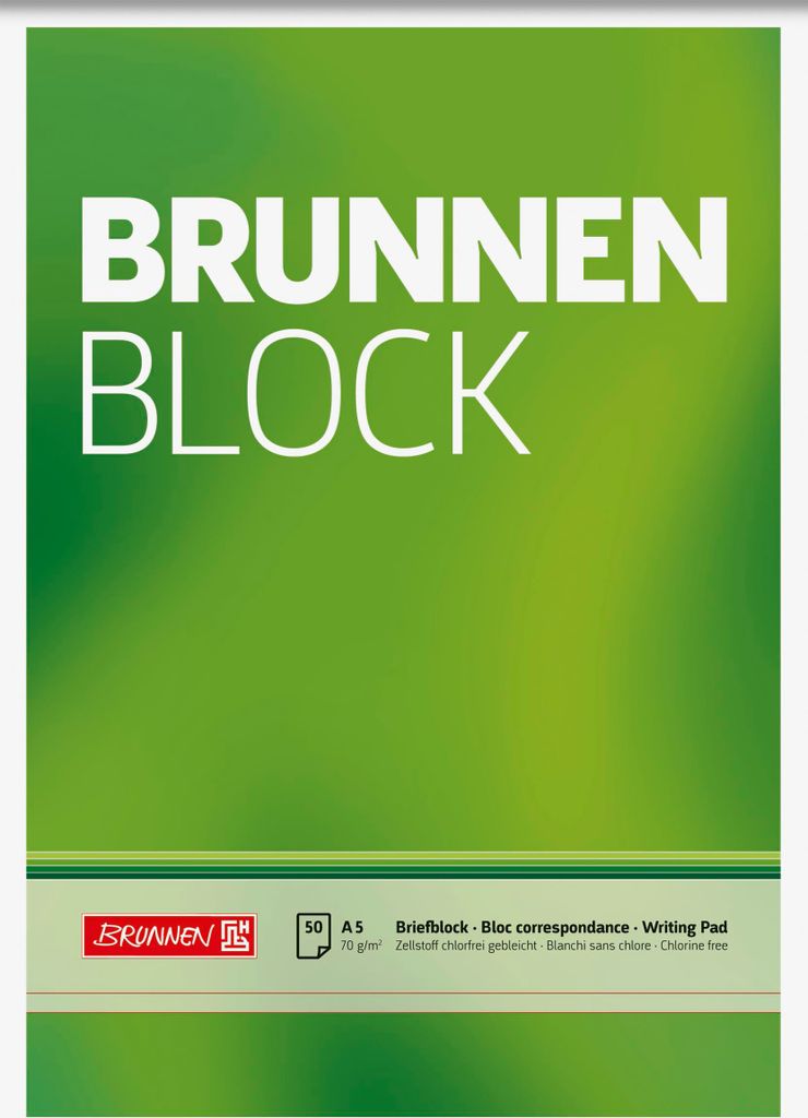 BRUNNEN 1052426 Bloc "BRUNNEN-Block" A5 non ligné Image du produit 
