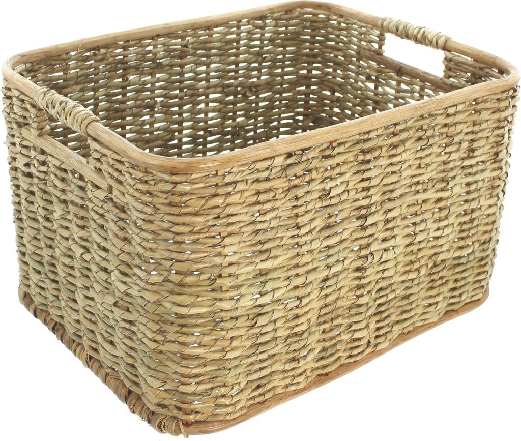 Aufbewahrungskorb Rattan 46x36x28cm – Regalkorb Produktbild 