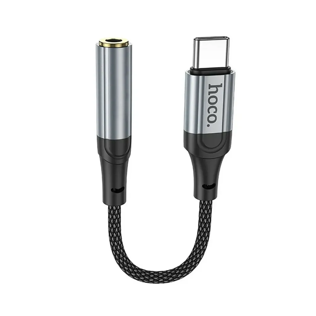 HOCO LS36 Nero: Adattatore Audio Type-C Jack 3.5mm con Chip DAC