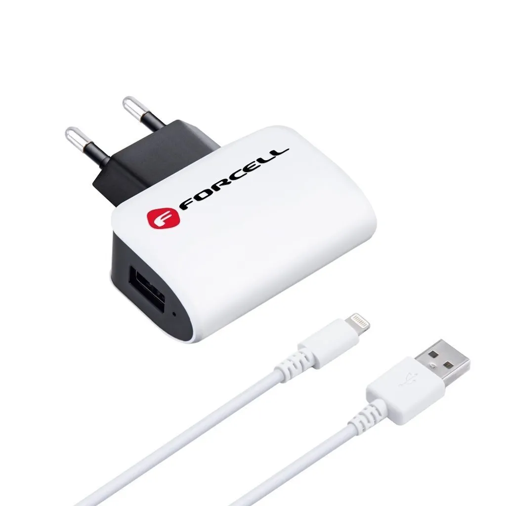 Forcell NETZ Caricabatterie iPhone 8-pin Bianco - Shop Online