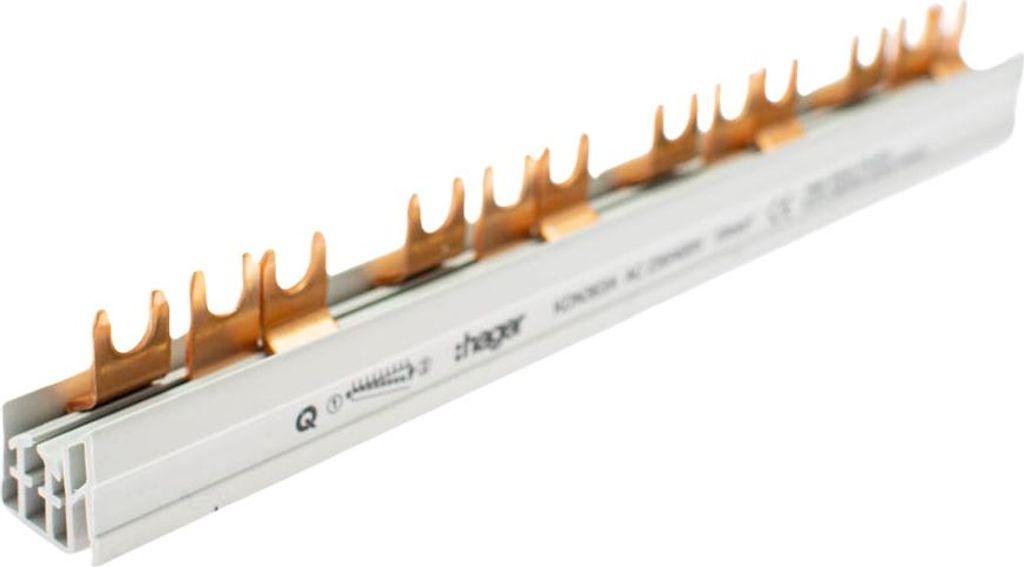Hager fázová lišta 3P vidlica 10 mm² 63 A 12 M, 50 ks. Obrázok produktu 