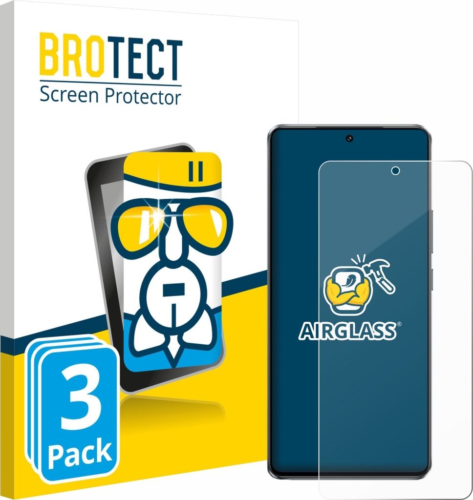 3x BROTECT Schutzglas für Vivo iQOO Z10 Turbo Pro Schutzfolie Panzer Folie Glas Display Schutz klar