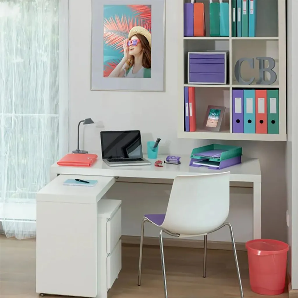 Rangement bureau pour documents A4 Esselte 4 tiroirs lavande 628458 - 3