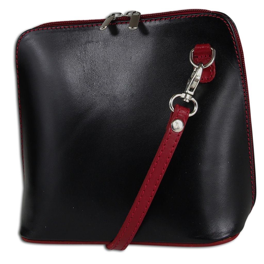 Toscanto Handbags , schwarz, rot Leder OTT109US Produktbild 