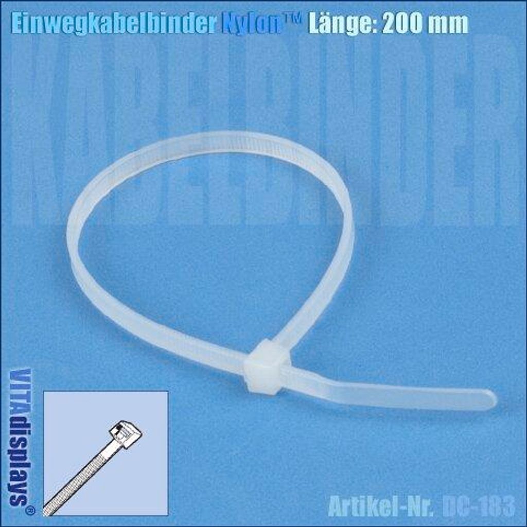 Kabelbinder (Einweg) Länge: 20,0cm (241 Stück)