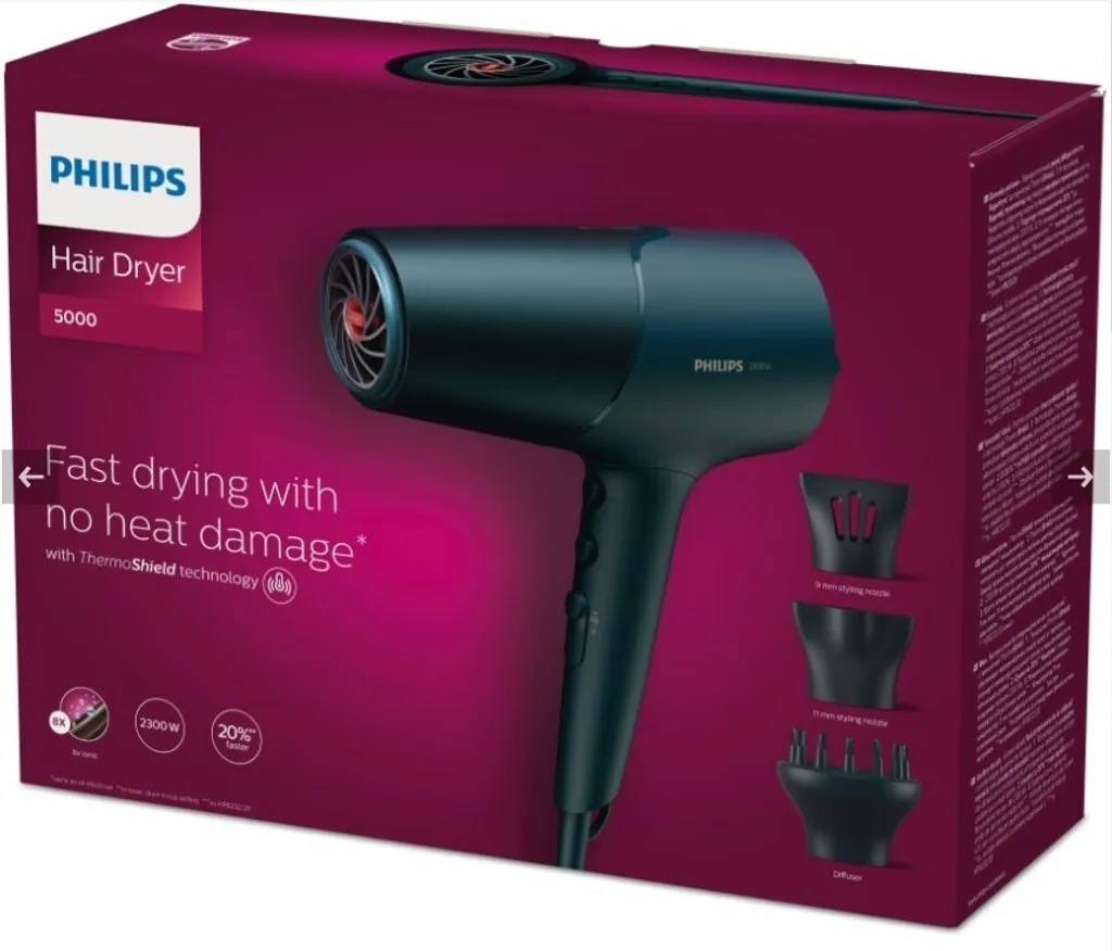 Philips 5000 series BHD512/20 Asciugacapelli Blu - 9