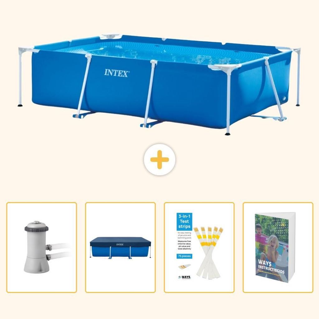 Piscina fuori terra rettangolare - 300x200x75 cm - 5 pezzi Immagine del prodotto 