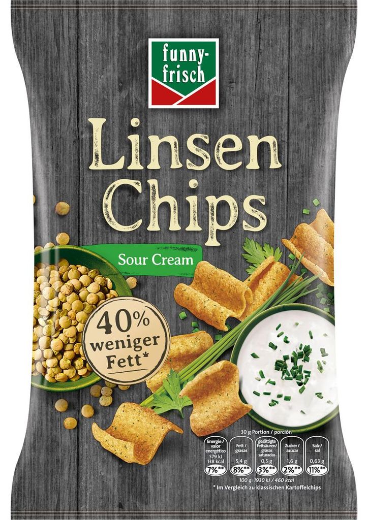 funny fresh Chipsy z soczewicy z kwaśną śmietaną Zdjęcie produktu 