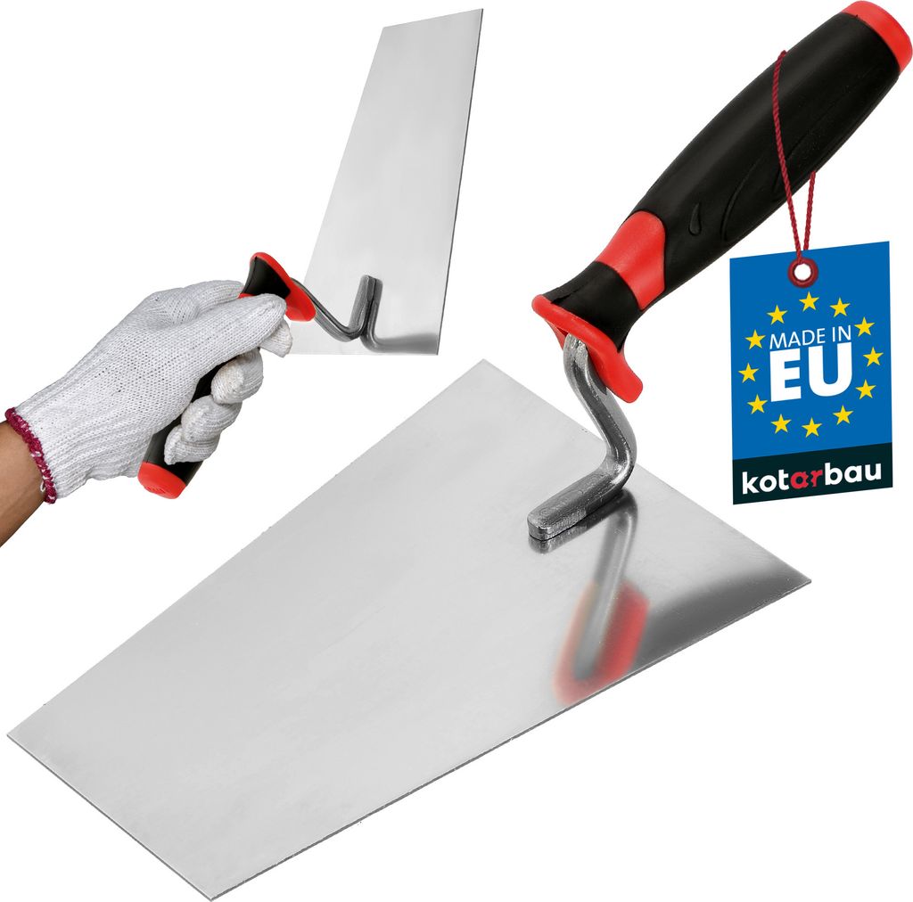 KOTARBAU Professionelle Edelstahl Trapezkelle 180 mm Geschliffen Soft