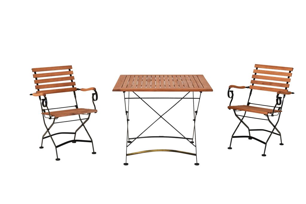 Merxx Gartenmöbel Set Schlossgarten 3tlg., 2 Klappsessel, Produktbild 