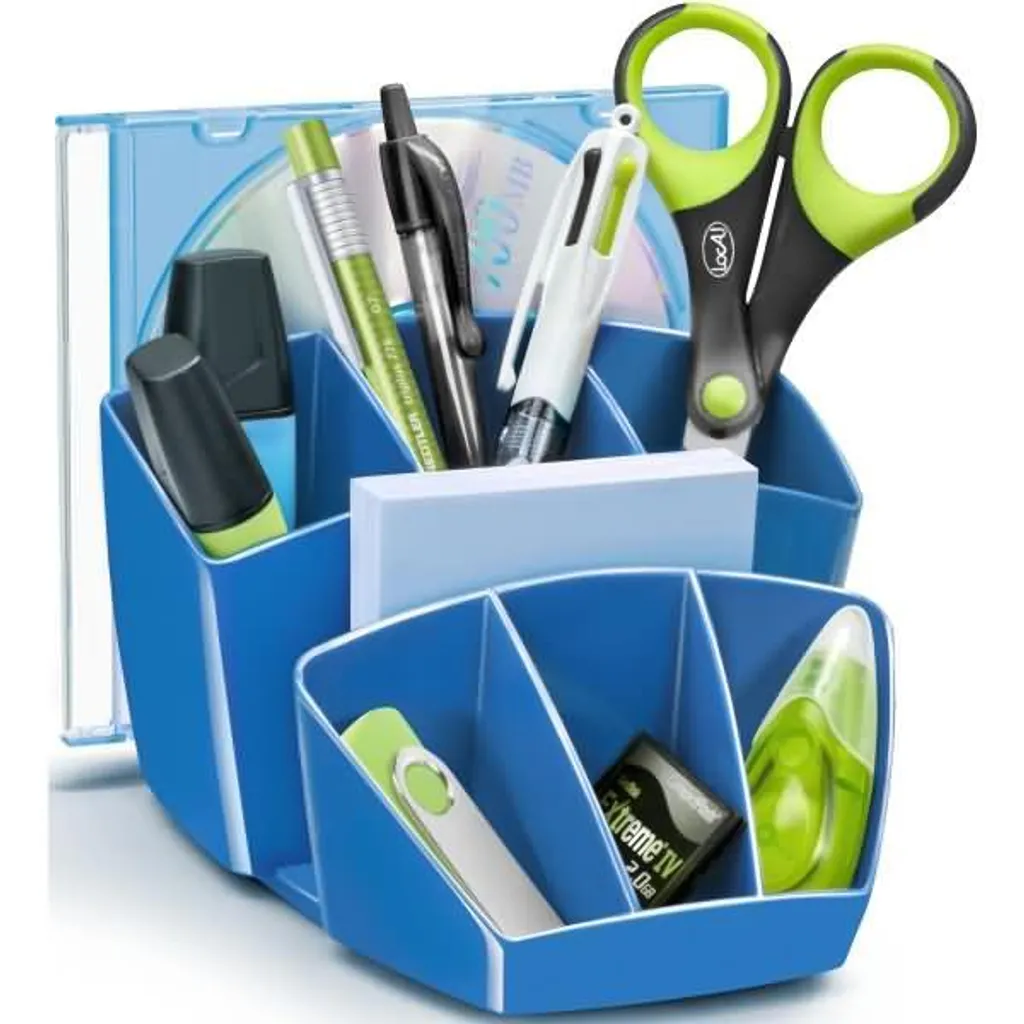 Fini le bureau encombré : CEP Multicarter GLOSS 8 compartiments bleu - 2