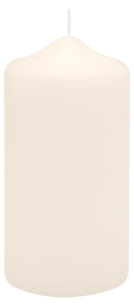 Spitzkopf Stumpen Kerzen Elfenbein 10 x Ø 8 cm, 6 Stück