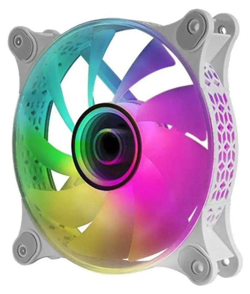 Mars Gaming MF-3D Ventilateur PC 12cm ARGB White - Refroidissement PWM