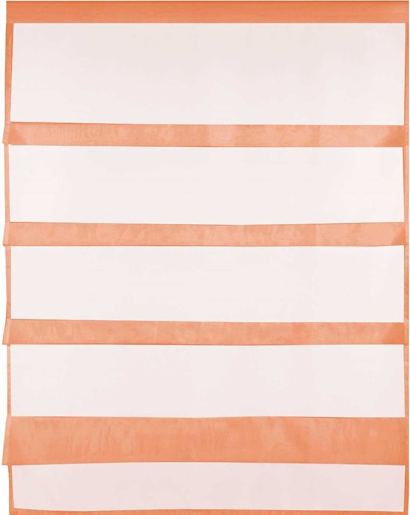 Gardine Raffoptik mit Stangendurchzug, Größe: 80x110cm, Farbe: Apricot