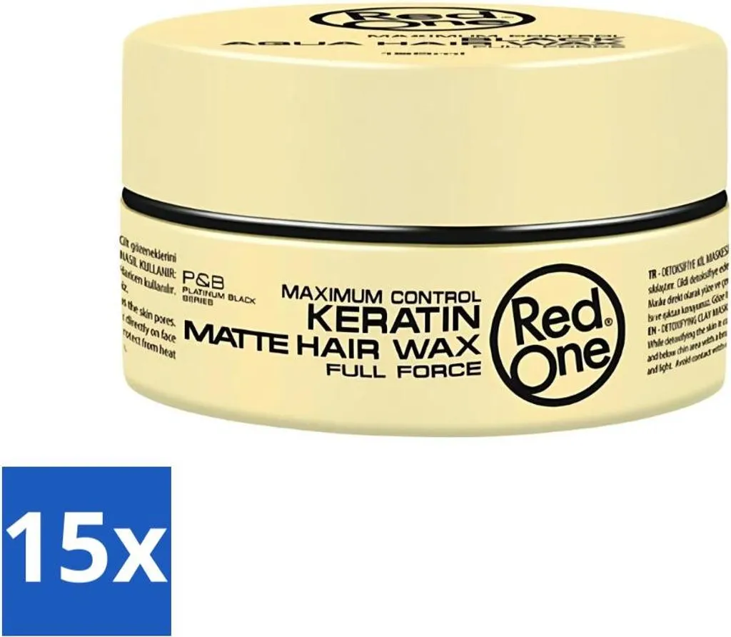 Red One Keratin Matt 150ml - 15 Pezzi Value Pack Cera Opaca Forte