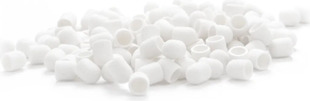 EXO Tappi Abrasivi Professionali 10mm 220 Grit | Bianco Rigido 100 pz