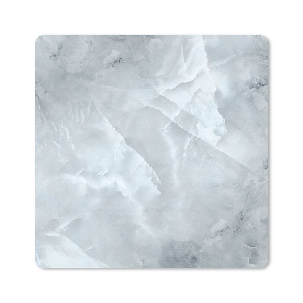 MuchoWow Mauspad Mousepad Marmor - Chic - Weiß 20x20 cm - Mousepads - Maus Mat - Pad - Mausunterlage - Desk Mat - Bureauartikeln