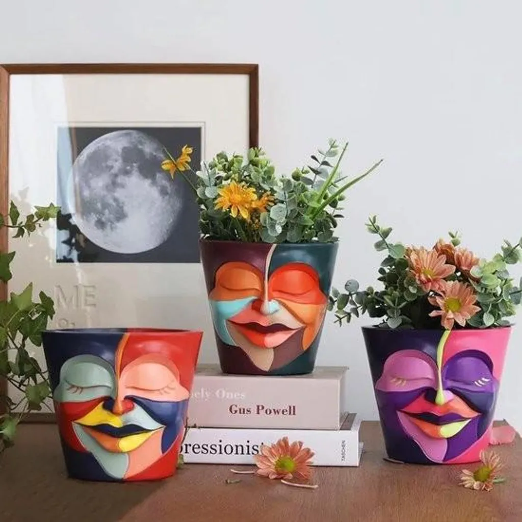 Pot de fleurs coloré esthétique - Fini les jardinières tristes et banales