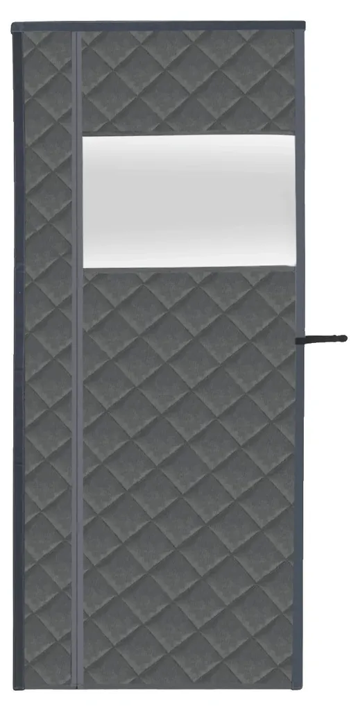 Rideau thermique de porte isolant gris - Rideau occultant épais 140x245
