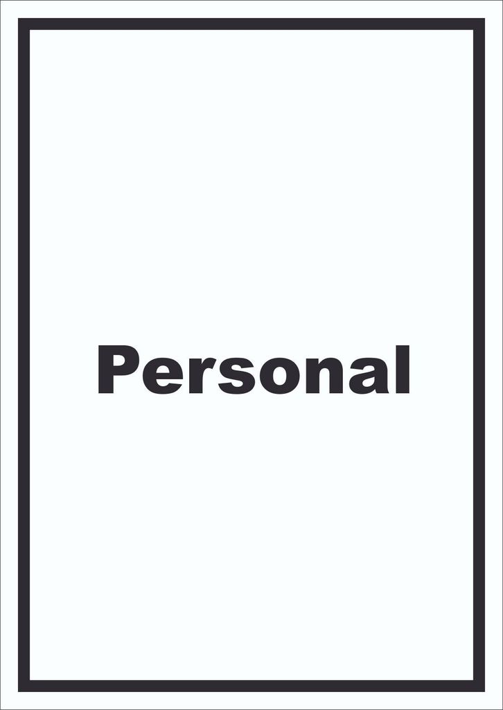Personal Schild mit Text hochkant A3 (297x420mm)