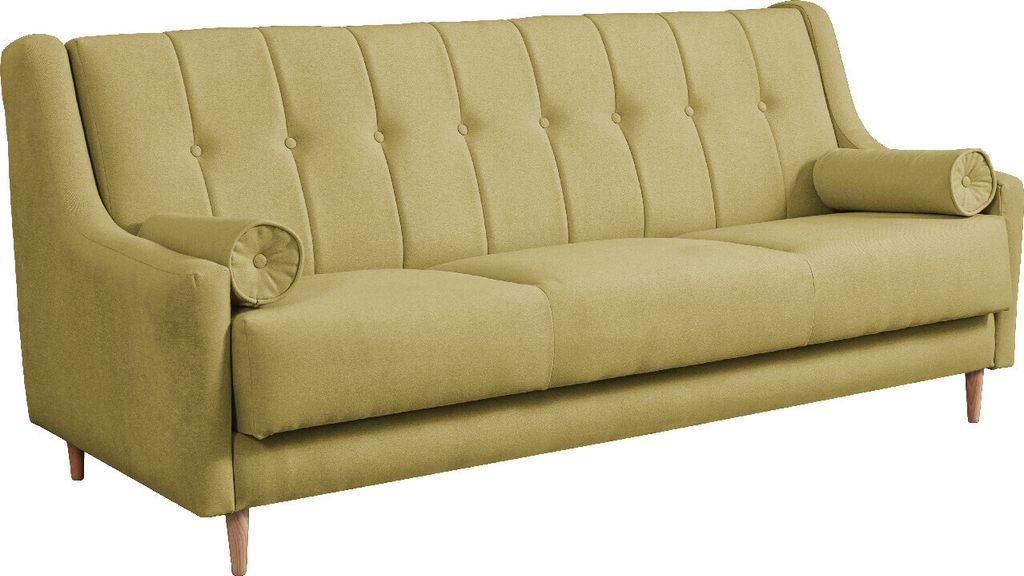 Schafsofa Sofa mit Schlaffunktion und Bettkasten PLATO caldo 09 buche