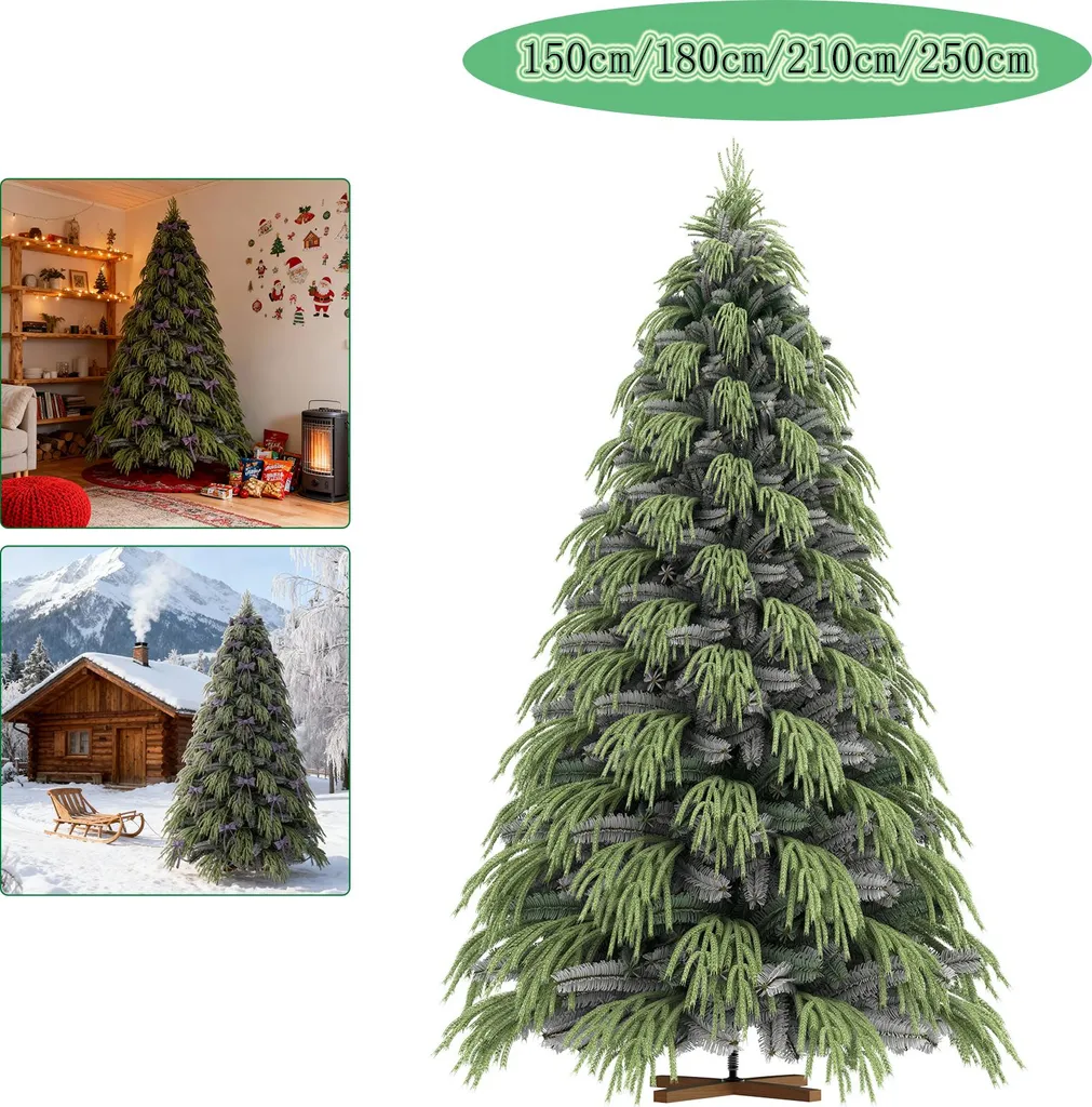 Sapin de Noël Artificiel pour Salon 150 cm Enneigé avec Sac de Rangement