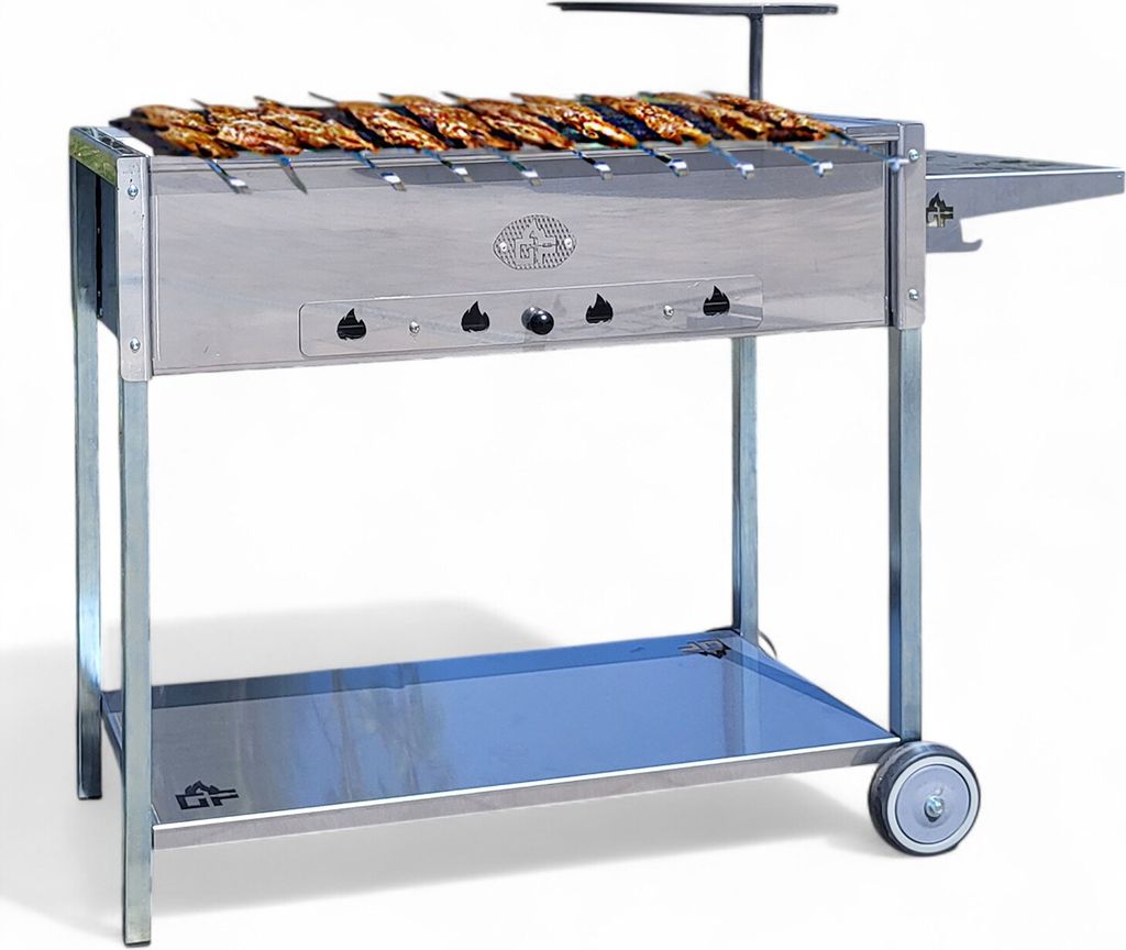 Mangal Batyr Deluxe 80 Edelstahl Schaschlikgrill +10 Spieße