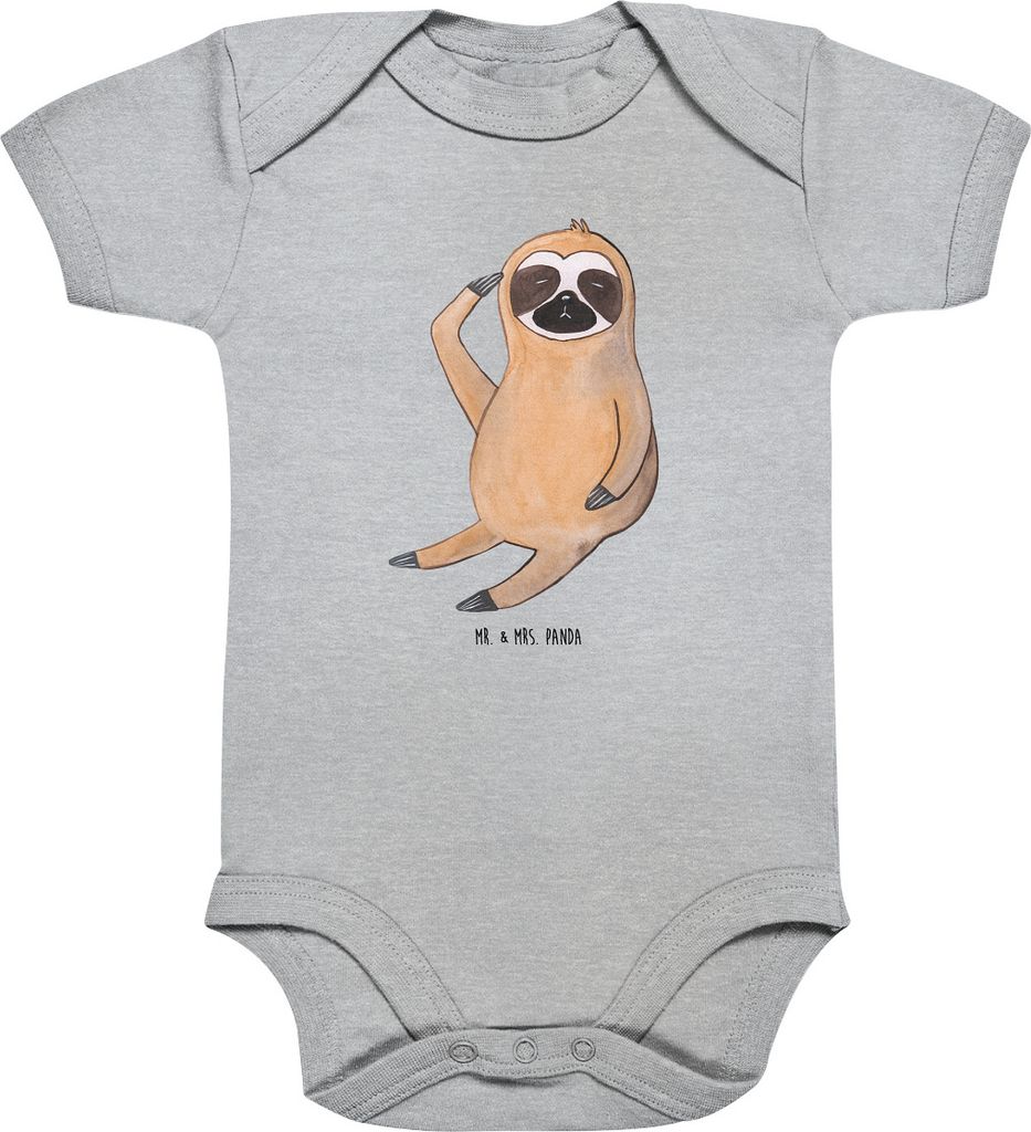 Mr. & Mrs. Panda overall baby Faultier Vogel 1. - 3. Monat - Heather Grey - Geschenk, Spinner, Angespannt, babykleidung body, Genervt, Strampler, F...
