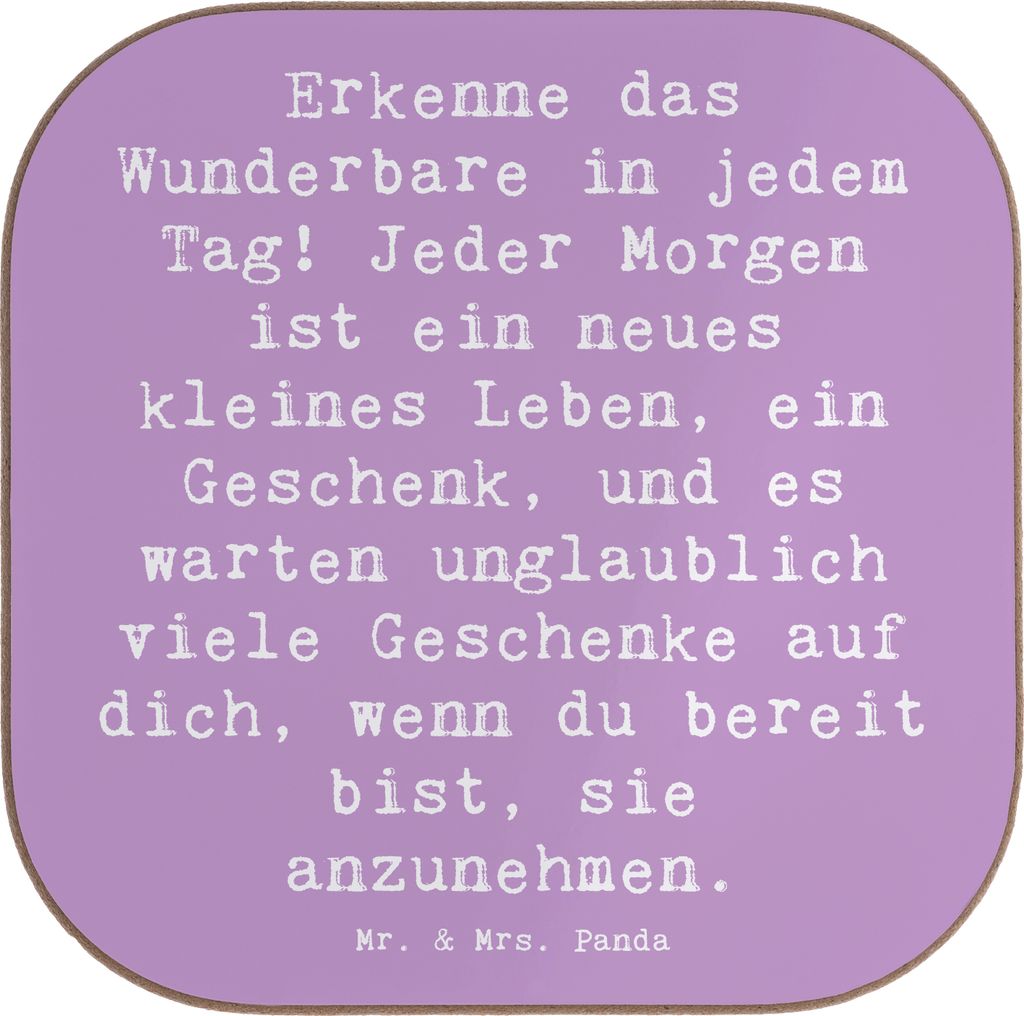 Mr. & Mrs. Panda Untersetzer Tasse Spruch Erleuchtung im Alltag - Lavendeltraum - Geschenk, Zitat, Herzen berühren, magischer Moment, Liebe, Stimm...