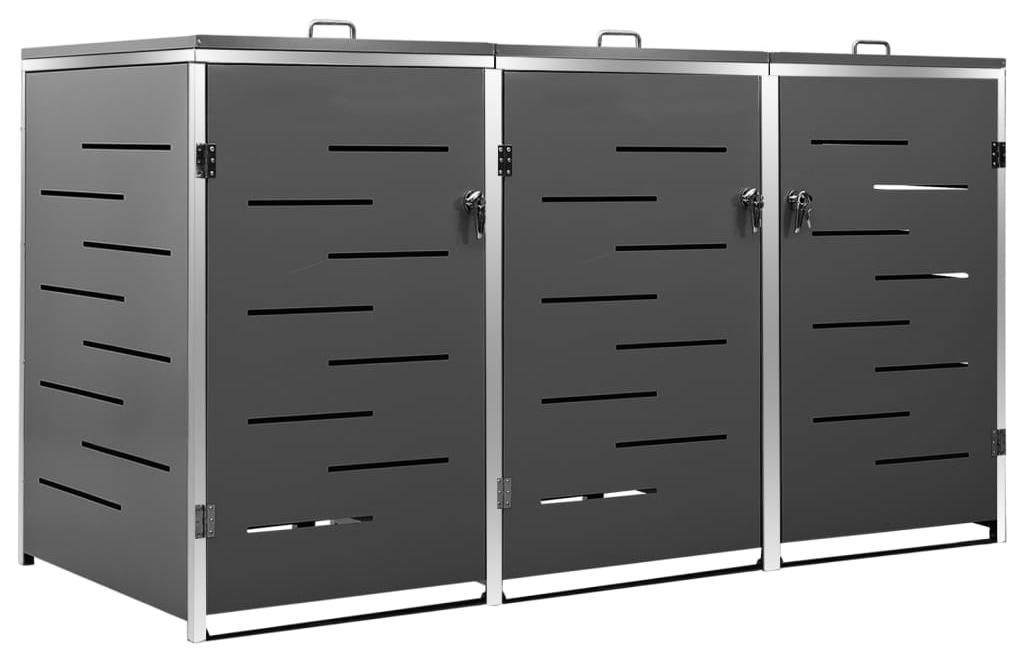 vidaXL Box pour poubelles pour 3 tonnes 207x77,5x115 cm Image du produit 