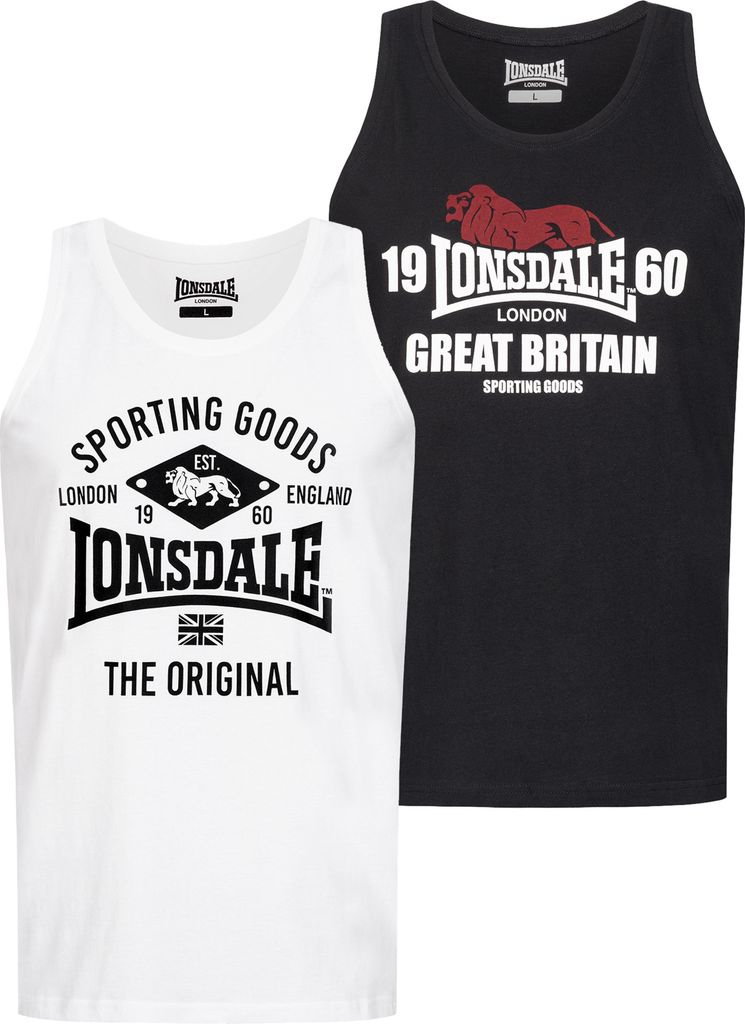 Lonsdale Biggin ärmelloses T-shirt 2 Einheiten Mehrfarbig Produktbild 